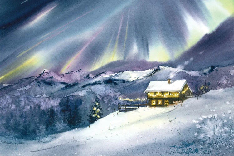 Aurora And The Christmas Spirit by HomelikeArt wall art