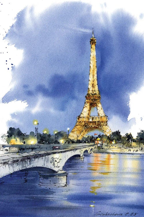 Reflection Of The Eiffel Tower In Paris by HomelikeArt wall art