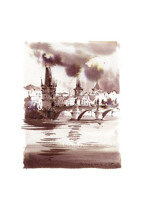 Charles Bridge In Prague by HomelikeArt wall art