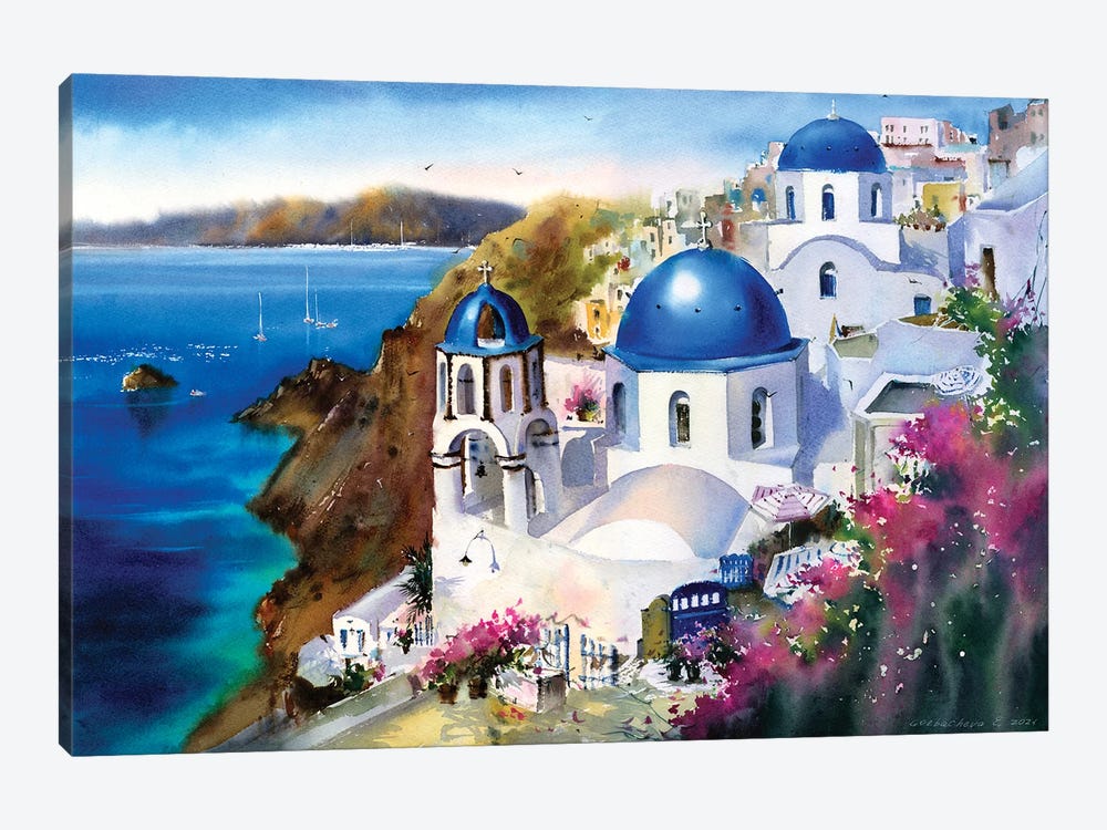 Santorini Island, Greece by HomelikeArt 1-piece Art Print