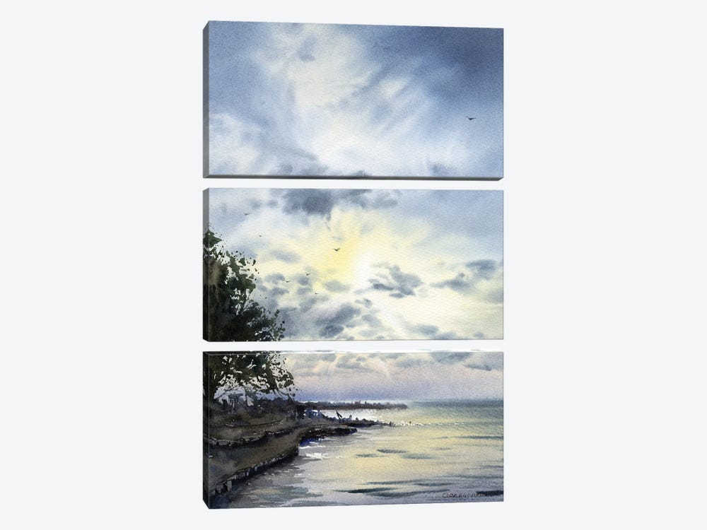 Tree On The Shore by HomelikeArt 3-piece Canvas Artwork