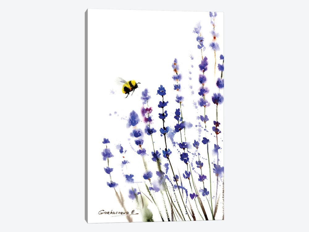 Lavender And Bee by HomelikeArt 1-piece Canvas Art Print