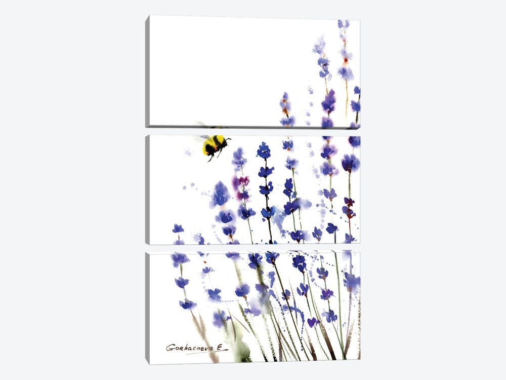 Lavender And Bee by HomelikeArt 3-piece Art Print