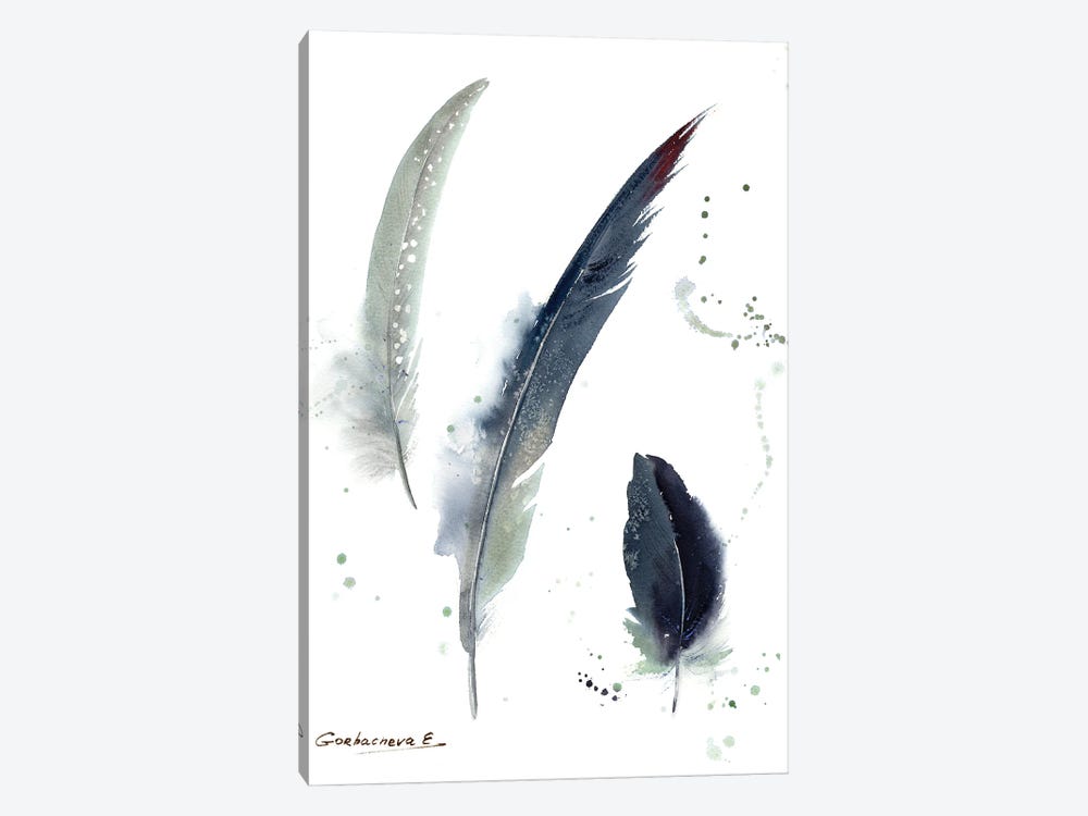 Gray Crowned Crane Feathers by HomelikeArt 1-piece Art Print