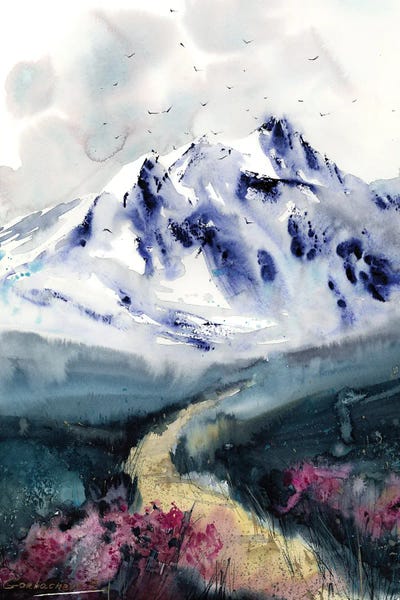 Serene Watercolors: Blue Mountains II by HomelikeArt