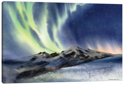 Aurora Borealis Canvas Art Print - Aurora Borealis Art