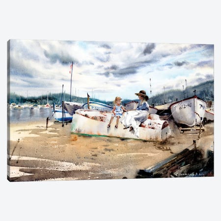 Spanish Boats Canvas Print #HLT28} by HomelikeArt Canvas Artwork