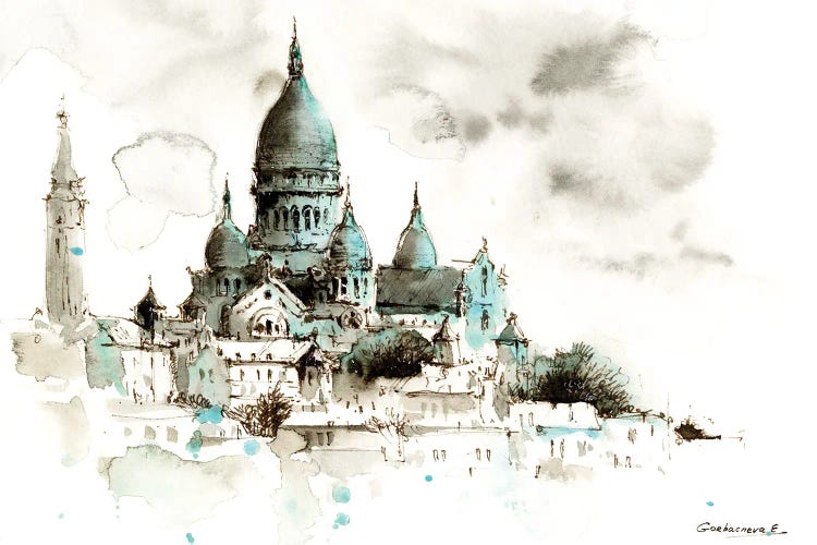 Basilique Du Sacre-Cour, Paris, France by HomelikeArt wall art