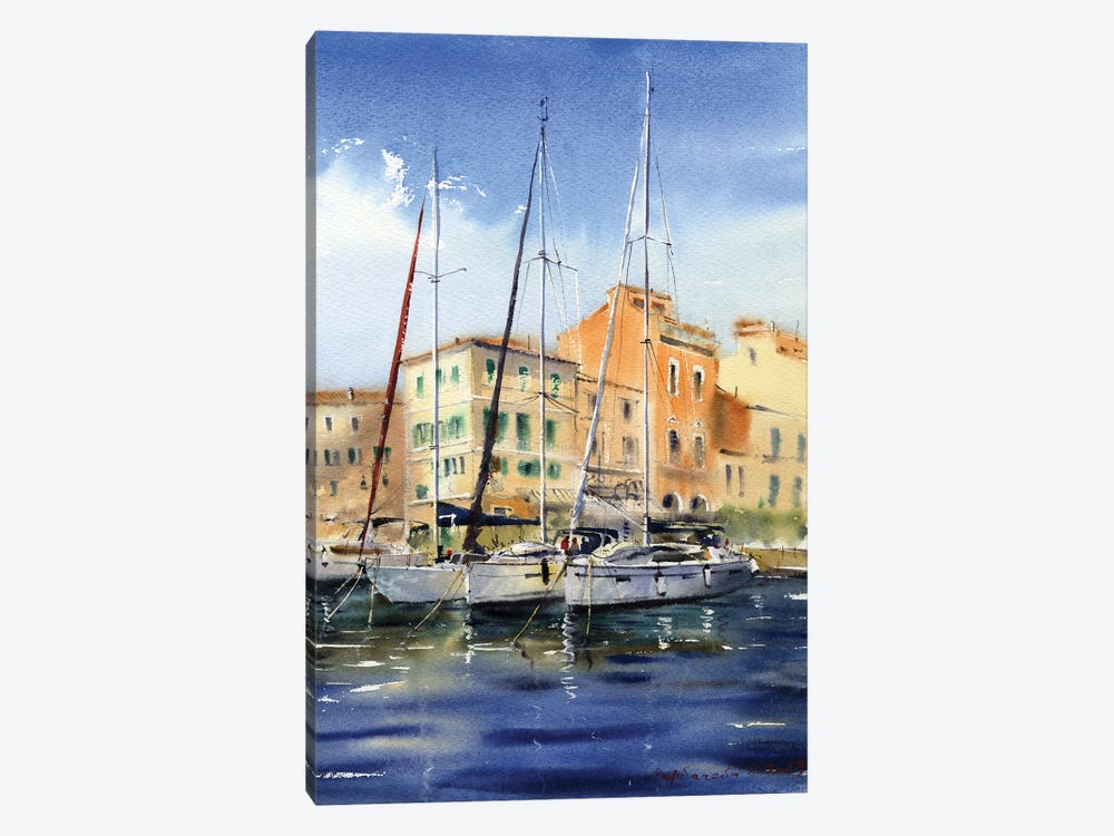 Moored Yachts IV by HomelikeArt 1-piece Canvas Art Print