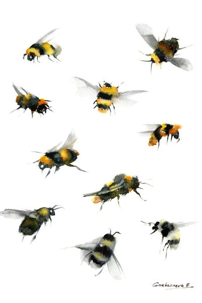 Bees by HomelikeArt gallery poster
