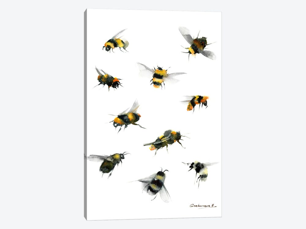 Bees by HomelikeArt 1-piece Canvas Artwork