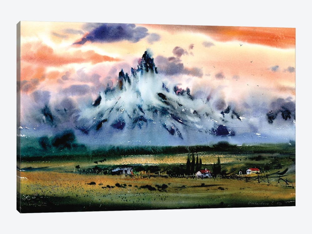 Fiery Sunset by HomelikeArt 1-piece Canvas Print