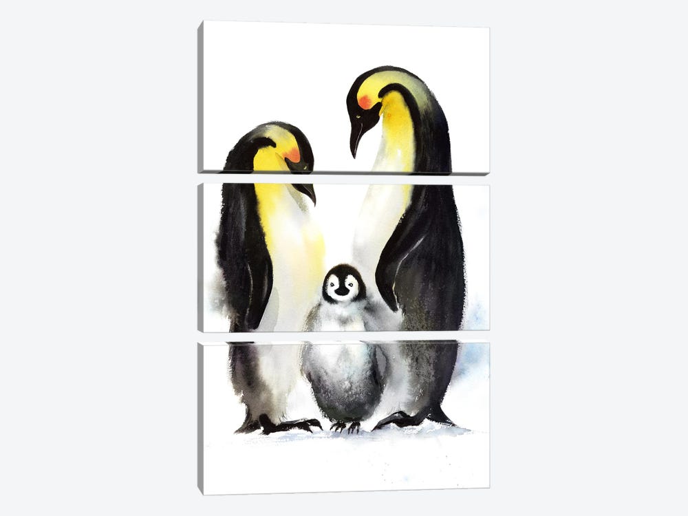 Penguin II by HomelikeArt 3-piece Canvas Wall Art