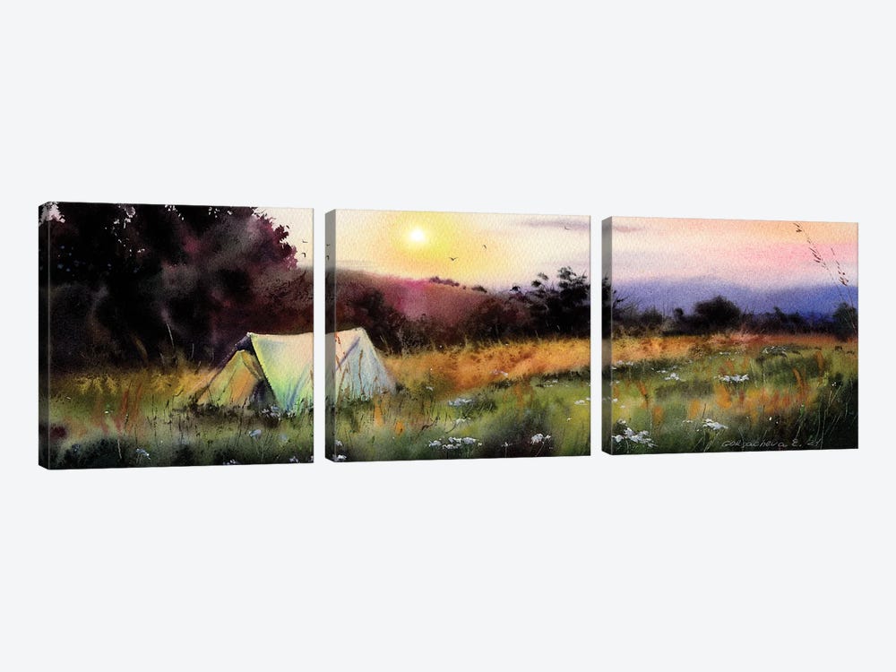 Camp by HomelikeArt 3-piece Canvas Print