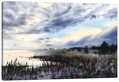 On The Shore Of The Lake Canvas Art Print - HomelikeArt