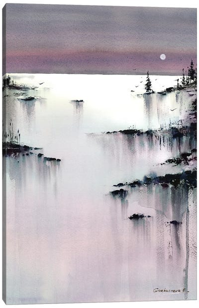 Evening Pink II Canvas Art Print - Subtle Landscapes