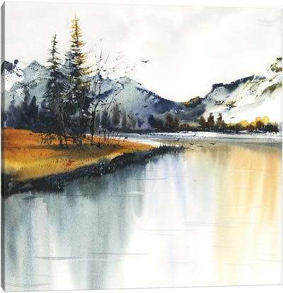 Autumn Mountains I Canvas Art Print - Subtle Landscapes