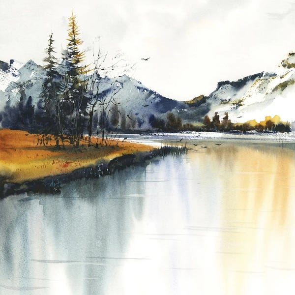 Pine Trees: Autumn Mountains I by HomelikeArt