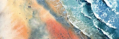 Seaside From A Height Of Flight I by HomelikeArt framed canvas print