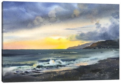 Sunset On The Coast Canvas Art Print - HomelikeArt