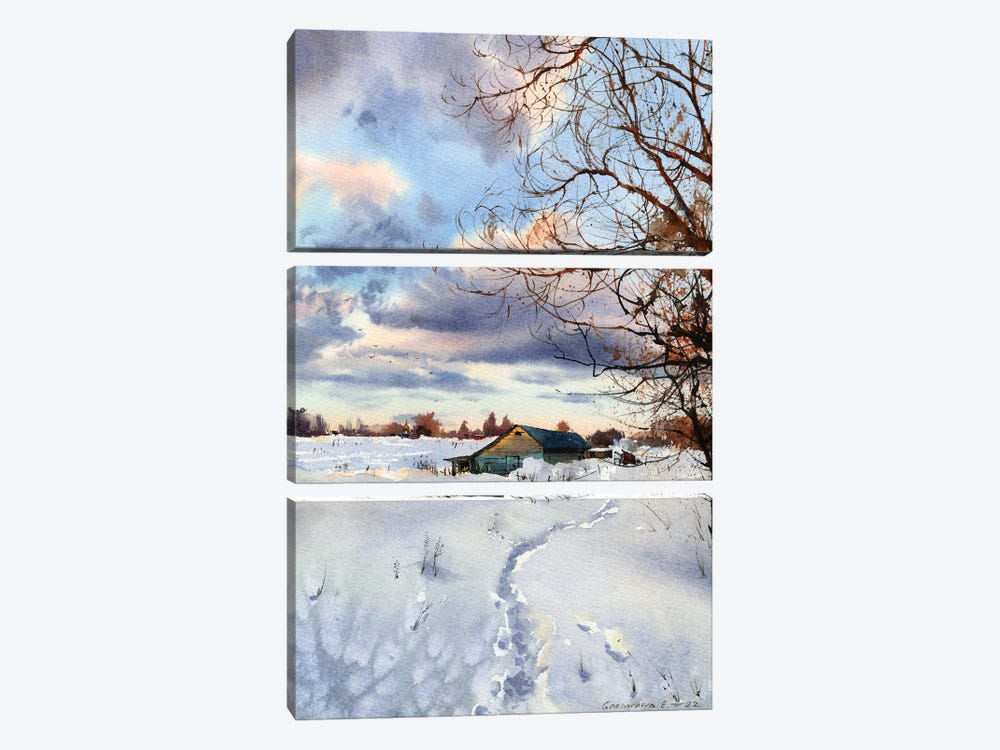 Footprints In The Snow I by HomelikeArt 3-piece Art Print