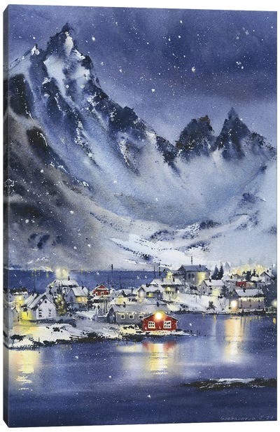 Lofoten Islands Canvas Art Print - Norway Art