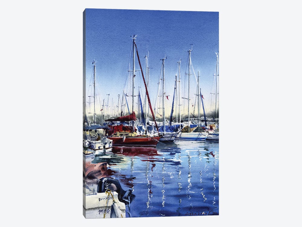 Moored Yachts II by HomelikeArt 1-piece Canvas Art Print