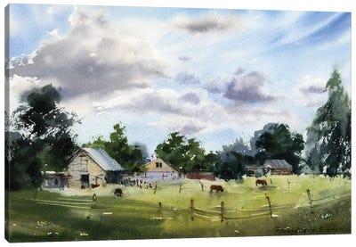 Farmhouse I Canvas Art Print - HomelikeArt