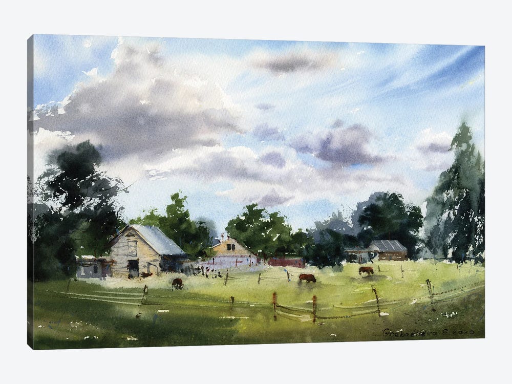 Farmhouse I by HomelikeArt 1-piece Canvas Print