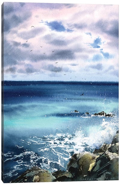 Waves And Rocks Canvas Art Print - HomelikeArt