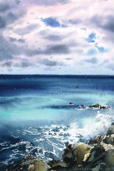 Rocks: Waves And Rocks by HomelikeArt