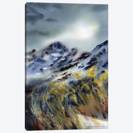 Gloomy Mountains Canvas Print #HLT6} by HomelikeArt Canvas Artwork