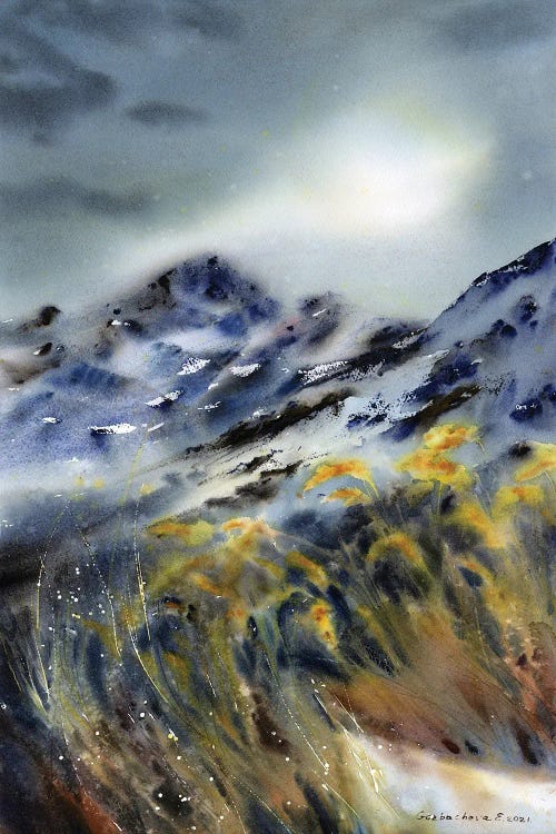 Gloomy Mountains by HomelikeArt wall art