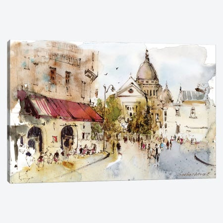 Montmartre Paris France Canvas Print #HLT70} by HomelikeArt Canvas Art Print