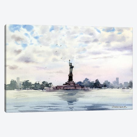 The Statue Of Liberty NY Canvas Print #HLT73} by HomelikeArt Canvas Print