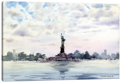 The Statue Of Liberty NY Canvas Art Print - Sculpture & Statue Art