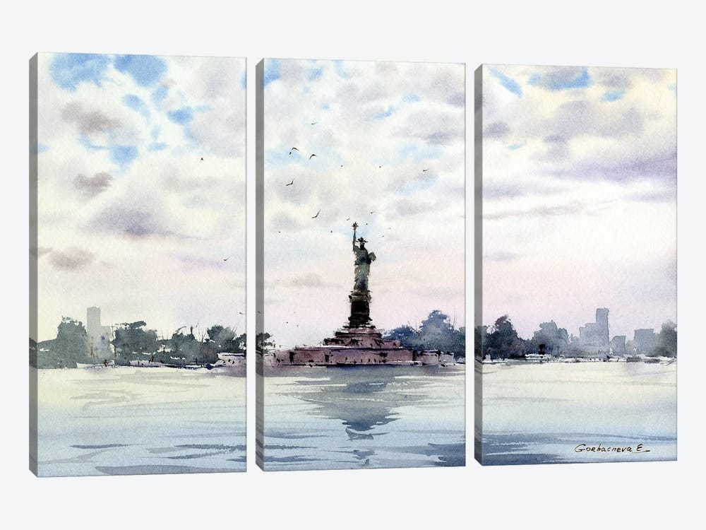 The Statue Of Liberty NY by HomelikeArt 3-piece Canvas Print