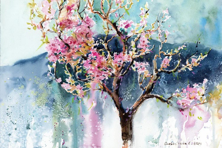 Blossoming Peach Tree