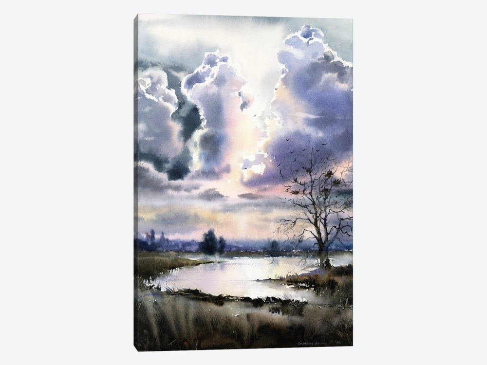 River And Clouds by HomelikeArt 1-piece Art Print