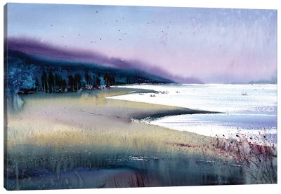 Purple Bay Canvas Art Print - Subtle Landscapes