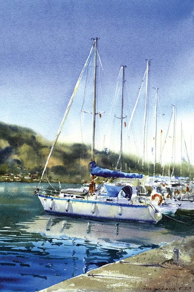 Yachts: Moored Yachts I by HomelikeArt