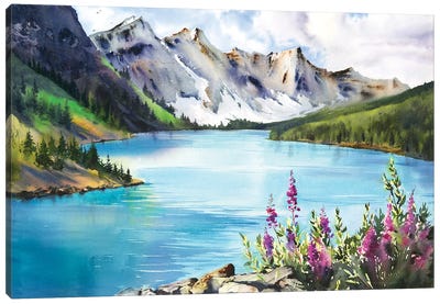 Turquoise Lake I Canvas Art Print - HomelikeArt