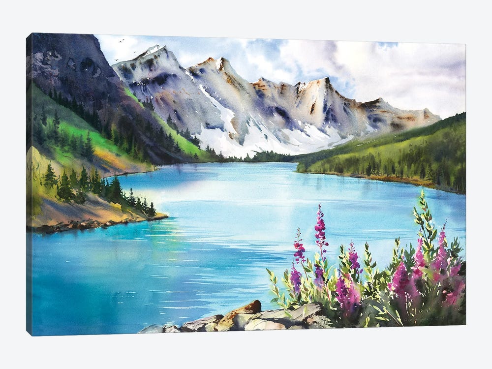 Turquoise Lake I by HomelikeArt 1-piece Canvas Art
