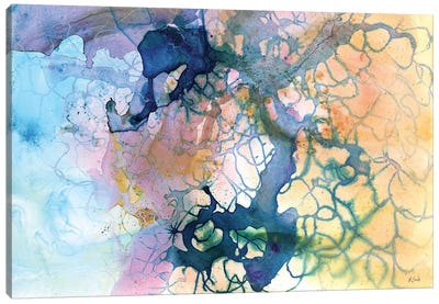 Webs Canvas Art Print - Abstract Watercolor Art