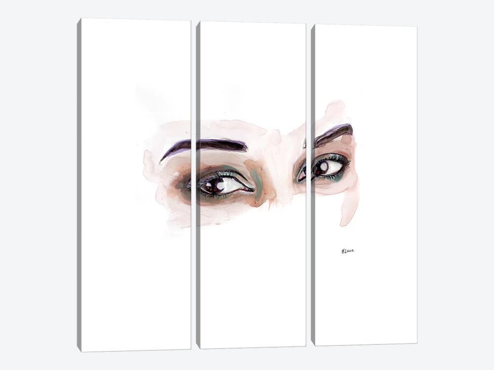 Brown Eyed Girl by Hodaya Louis 3-piece Canvas Art