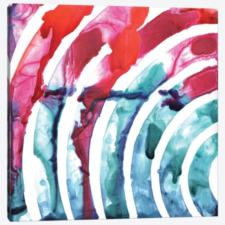 Color Waves Canvas Print #HLU24} by Hodaya Louis Canvas Art