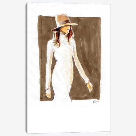 Cowgirl In Lace Dress Canvas Print #HLU26} by Heart Of Lily Canvas Wall Art