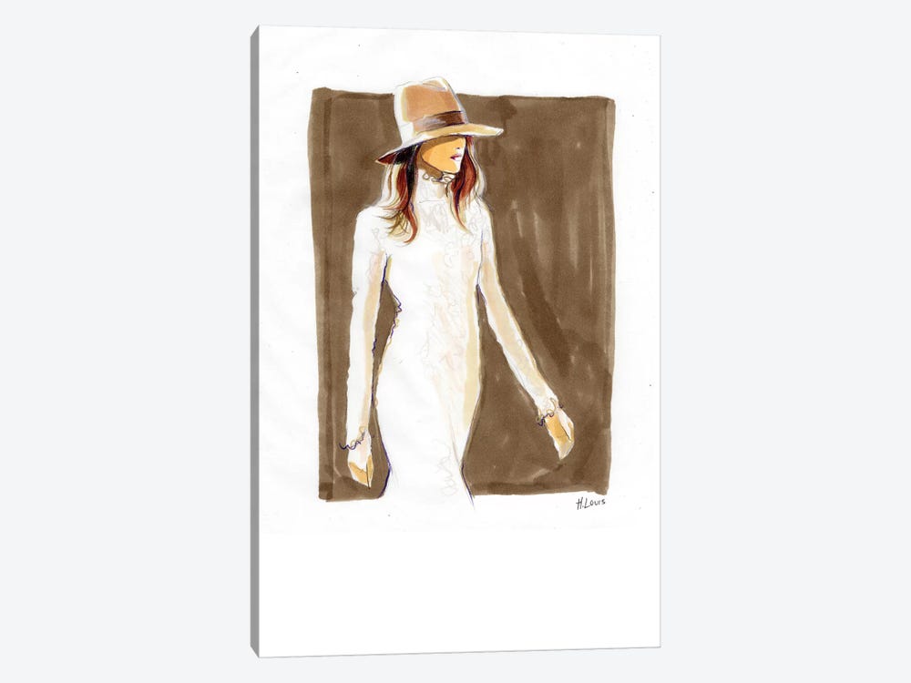 Cowgirl In Lace Dress by Hodaya Louis 1-piece Canvas Wall Art