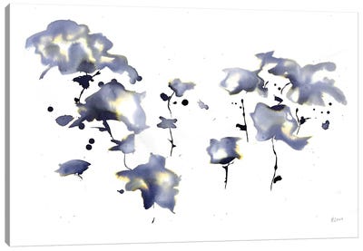 Dark Flowers Canvas Art Print - Heart Of Lily