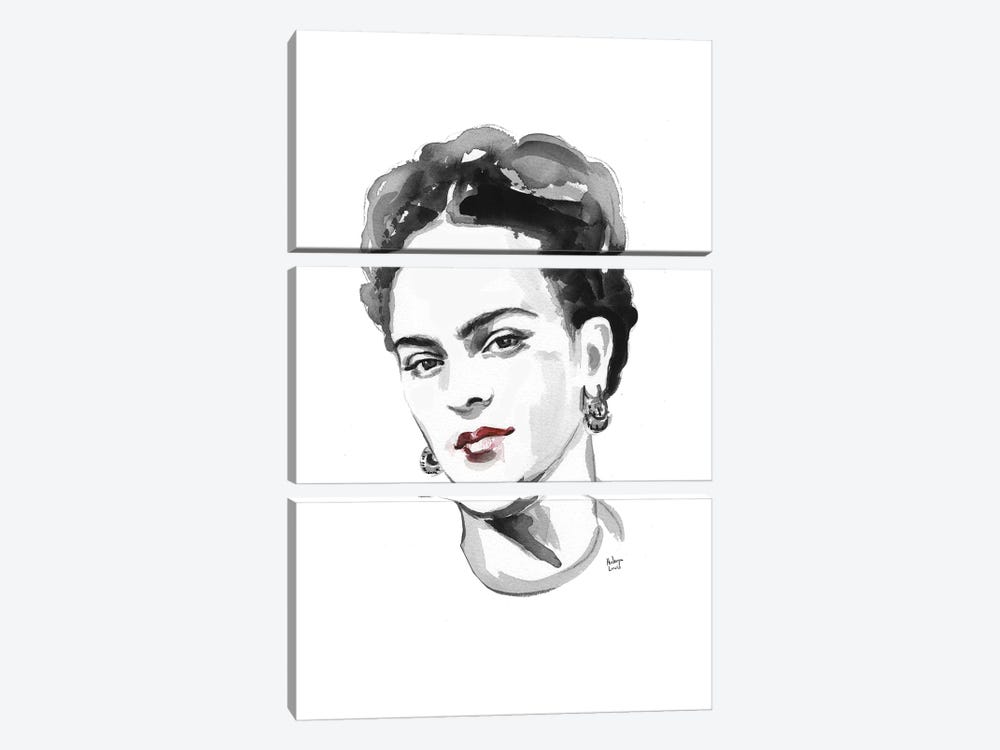 Frida Kahlo by Hodaya Louis 3-piece Canvas Art Print